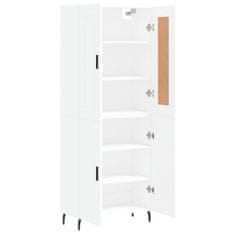 Greatstore Skříň highboard bílá 69,5 x 34 x 180 cm kompozitní dřevo