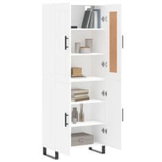 Greatstore Skříň highboard bílá 69,5 x 34 x 180 cm kompozitní dřevo