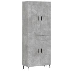 Vidaxl Skříň highboard betonově šedá 69,5x34x180 cm kompozitní dřevo