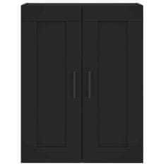 Greatstore Skříň highboard černá 69,5 x 34 x 180 cm kompozitní dřevo