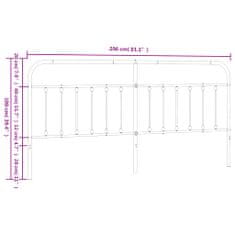 Greatstore Kovové čelo postele černé 200 cm