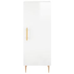 Vidaxl Skříň highboard bílá s vysokým leskem 34,5x34x180 cm kompozit