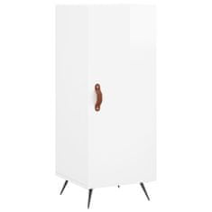 Vidaxl Skříň highboard bílá s vysokým leskem 34,5x34x180 cm kompozit