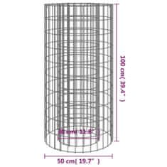 Vidaxl Gabionové ohniště Ø 50 cm pozinkovaná ocel