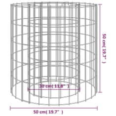 Vidaxl Gabionové ohniště Ø 50 cm pozinkovaná ocel