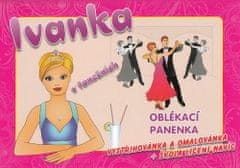 Oblékací panenka Ivanka v tanečních - vystřihovánka a omalovánka + škola líčení navíc