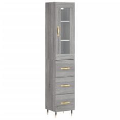 Vidaxl Skříň highboard šedá sonoma 34,5 x 34 x 180 cm kompozitní dřevo