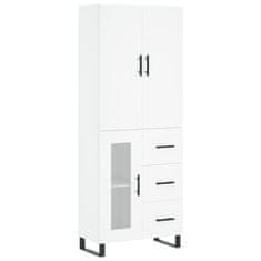 Greatstore Skříň highboard bílá 69,5 x 34 x 180 cm kompozitní dřevo