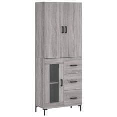 Vidaxl Skříň highboard šedá sonoma 69,5 x 34 x 180 cm kompozitní dřevo