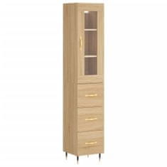 Vidaxl Skříň highboard dub sonoma 34,5 x 34 x 180 cm kompozitní dřevo