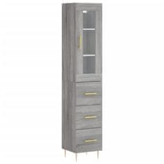 Vidaxl Skříň highboard šedá sonoma 34,5 x 34 x 180 cm kompozitní dřevo