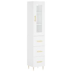 Vidaxl Skříň highboard bílá 34,5 x 34 x 180 cm kompozitní dřevo