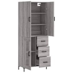 Vidaxl Skříň highboard šedá sonoma 69,5 x 34 x 180 cm kompozitní dřevo