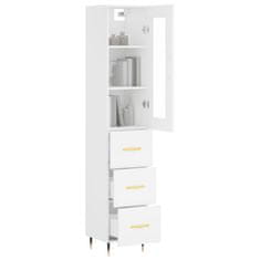 Greatstore Skříň highboard bílá 34,5 x 34 x 180 cm kompozitní dřevo