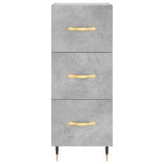 Greatstore Skříň highboard betonově šedá 34,5x34x180 cm kompozitní dřevo