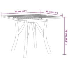 Vidaxl Zahradní stůl 85 x 85 x 75 cm masivní akáciové dřevo