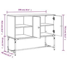 Vidaxl Příborník dub sonoma 100 x 40 x 79,5 cm kompozitní dřevo