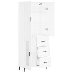 Greatstore Skříň highboard bílá 69,5 x 34 x 180 cm kompozitní dřevo