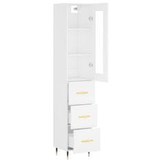 Greatstore Skříň highboard bílá 34,5 x 34 x 180 cm kompozitní dřevo