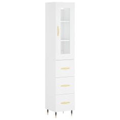 Vidaxl Skříň highboard bílá 34,5 x 34 x 180 cm kompozitní dřevo