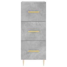 Greatstore Skříň highboard betonově šedá 34,5x34x180 cm kompozitní dřevo