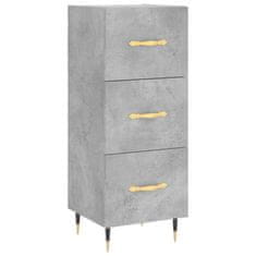 Greatstore Skříň highboard betonově šedá 34,5x34x180 cm kompozitní dřevo