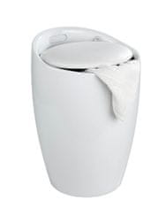 Wenko Koupelnová stolička s košem na prádlo Candy, bílá