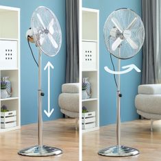 InnovaGoods Stojanový ventilátor Chrome Retro Ø 40 cm 55 W