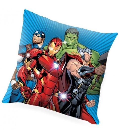 EUROSWAN LED svítící polštářek Marvel Avengers 40x40 cm