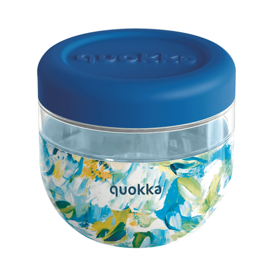 QUOKKA , Dóza na potraviny Bubble Blue peonies, 770 ml