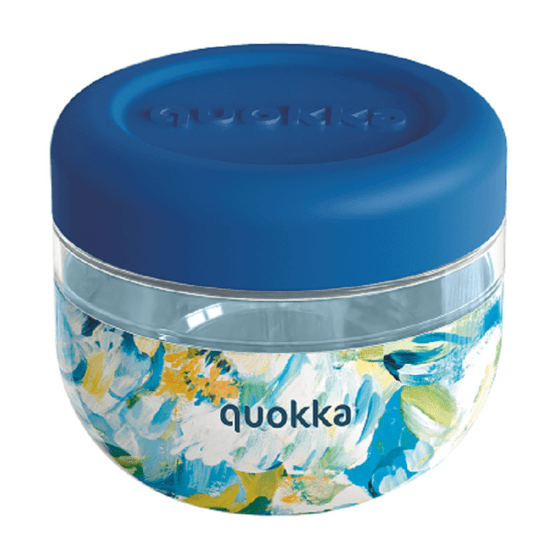 QUOKKA , Dóza na potraviny Bubble Blue peonies, 500 ml