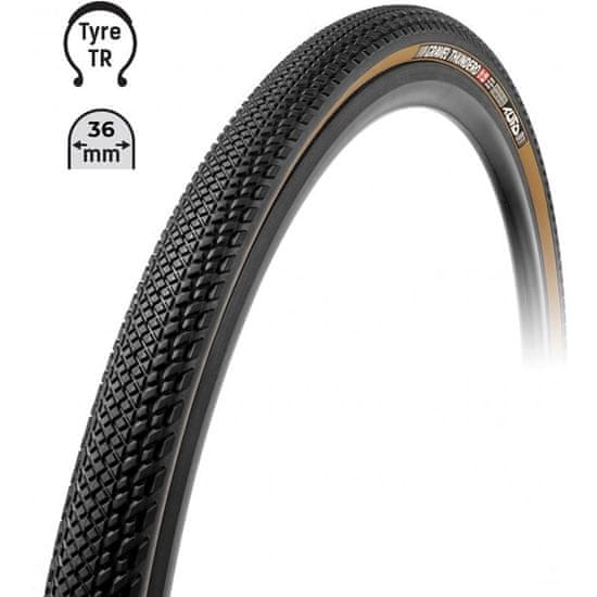 TUFO Plášť Gravel Thundero 700x36c (36-622) Tubeless Ready - skládací, černá-béžová