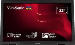 Viewsonic TD2223 - 22" TN FHD 1920x1080/10 bodový dotykový displej/5ms/250cd/75Hz/D-SUB/HDMI/DVI/3xUSB/Repro/VESA