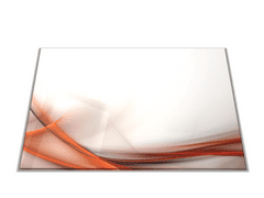 Glasdekor Skleněné prkénko abstrakt oranžová vlna - Prkénko: 40x30cm