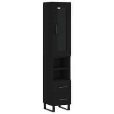 Vidaxl Skříň highboard černá 34,5 x 34 x 180 cm kompozitní dřevo