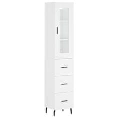 Vidaxl Skříň highboard bílá 34,5 x 34 x 180 cm kompozitní dřevo