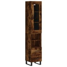 Vidaxl Skříň highboard kouřový dub 34,5 x 34 x 180 cm kompozitní dřevo