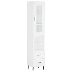 Vidaxl Skříň highboard bílá 34,5 x 34 x 180 cm kompozitní dřevo