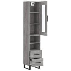 Vidaxl Skříň highboard šedá sonoma 34,5 x 34 x 180 cm kompozitní dřevo