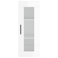 Greatstore Skříň highboard bílá s vysokým leskem 34,5x34x180 cm kompozit