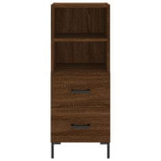 Vidaxl Skříň highboard hnědý dub 34,5 x 34 x 180 cm kompozitní dřevo