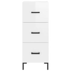 Vidaxl Skříň highboard bílá s vysokým leskem 34,5x34x180 cm kompozit