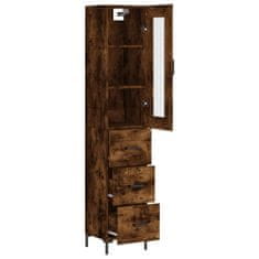 Vidaxl Skříň highboard kouřový dub 34,5 x 34 x 180 cm kompozitní dřevo