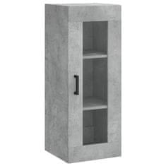 Vidaxl Skříň highboard betonově šedá 34,5x34x180 cm kompozitní dřevo