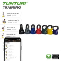 Tunturi Kettlebell litinový ve vinylu TUNTURI 4 kg fialový