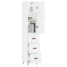 Greatstore Skříň highboard bílá 34,5 x 34 x 180 cm kompozitní dřevo