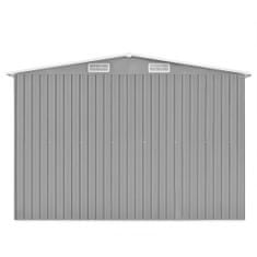 Vidaxl Zahradní domek 257 x 489 x 181 cm kovový šedý