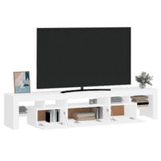 Vidaxl TV skříňka s LED osvětlením bílá 200x36,5x40 cm