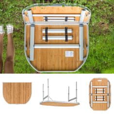 KING CAMP Camping Table Bamboo 120 x 80 cm