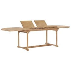 Vidaxl Rozkládací zahradní stůl 180–280x100x75 cm masivní teak oválný